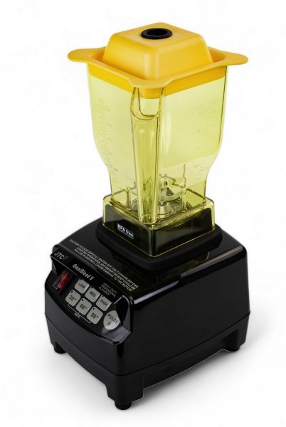 Чаша для блендера JTC 1,5 л BPA Free жовта вигнута з мадлером