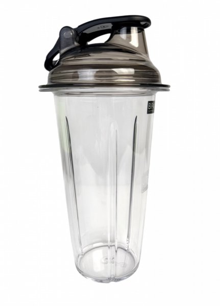 Змішувальний стакан 950 мл прозорий з чорною кришкою