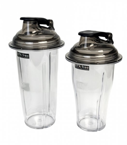 Смесительный стакан 720 мл прозрачный с черной крышкой